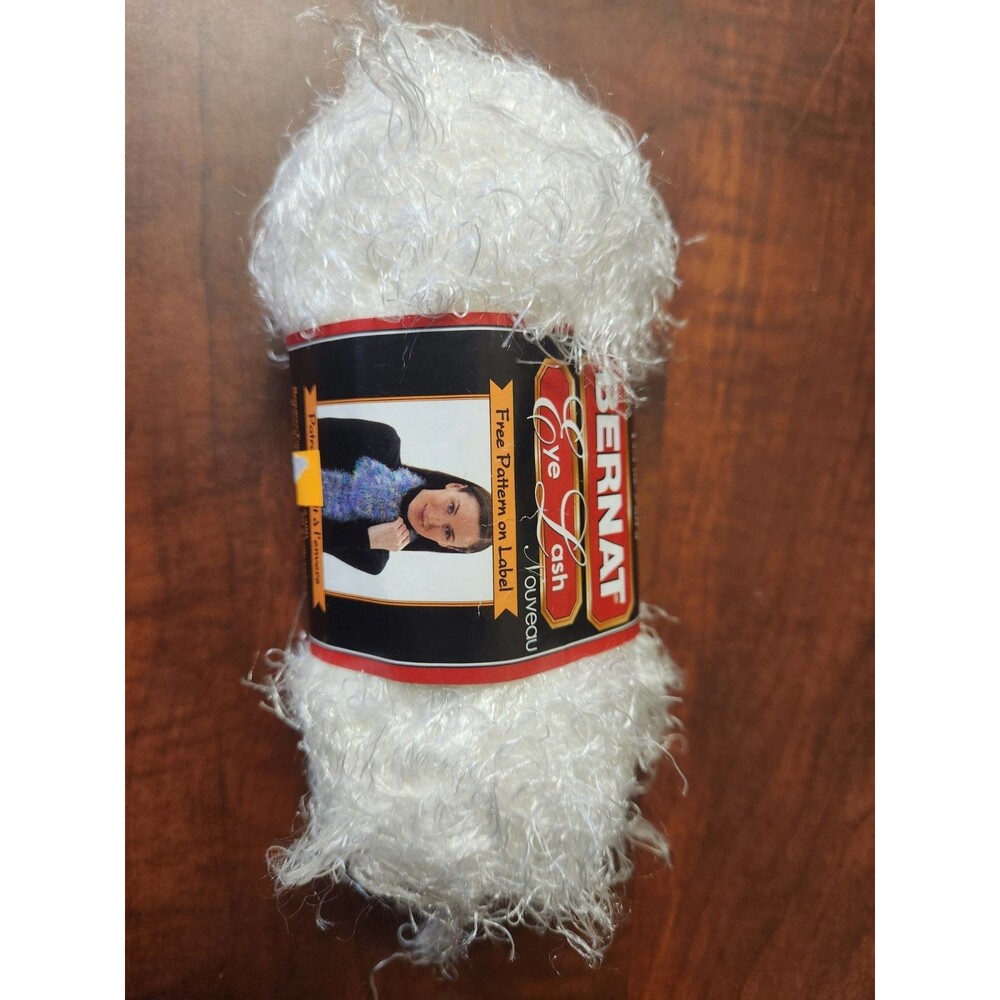 Bernat Eyelash Nouveau 1 Skein White
